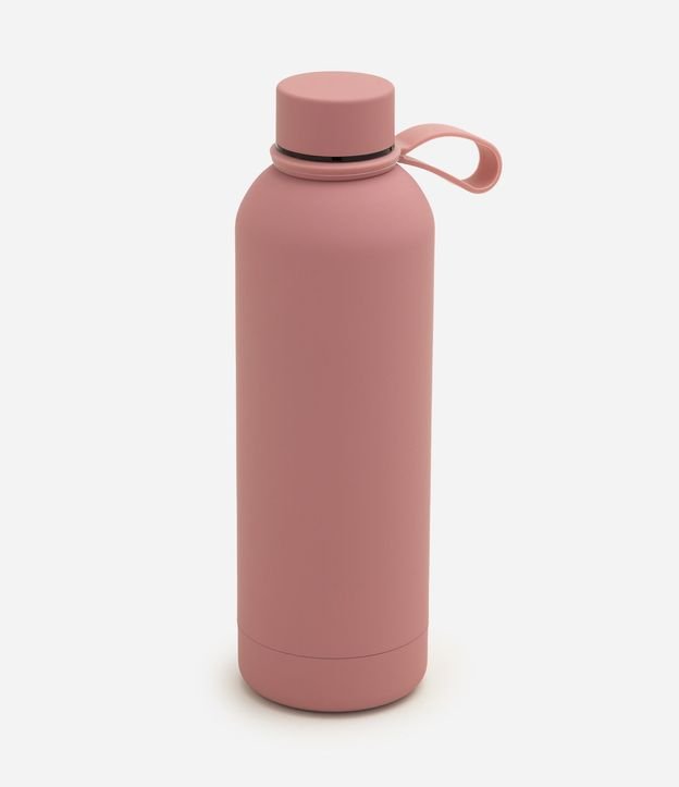 Botella Térmica en Metal con Textura Gomosa