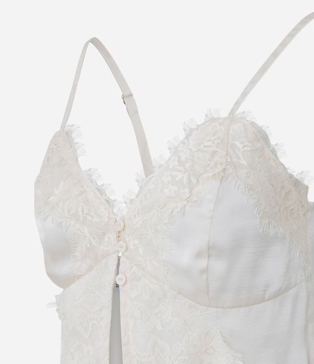 Blusa en Satén con Detalles en Encaje 6