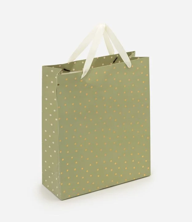 Bolsa de Regalo Mediano en Papel con Estampa de Lunares 1
