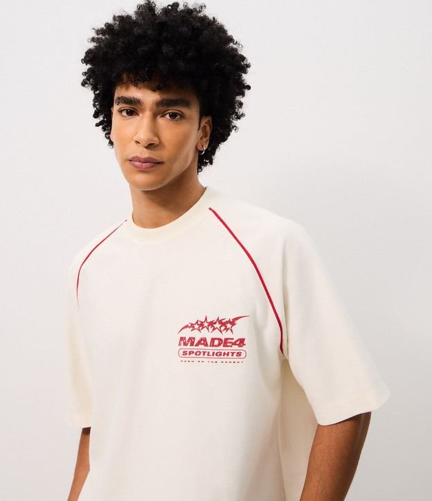 Remera Oversized en Algodón con Lettering Made Spotlights 3