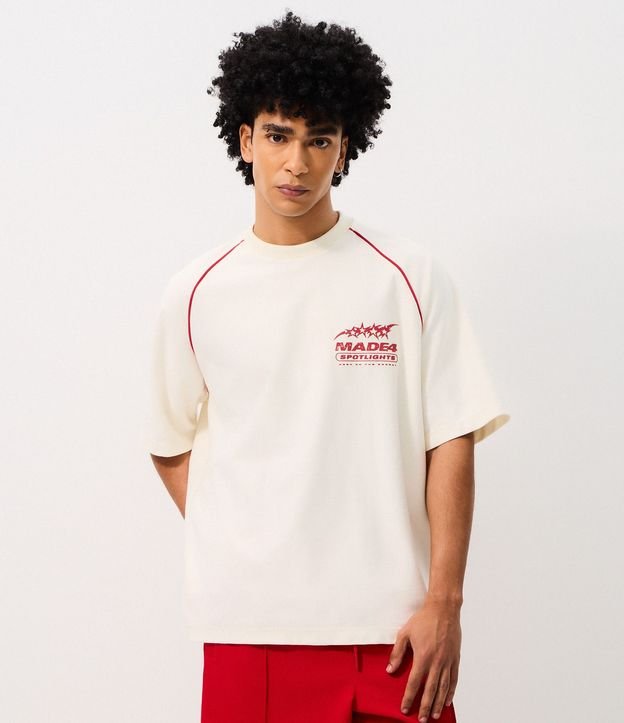 Remera Oversized en Algodón con Lettering Made Spotlights 4