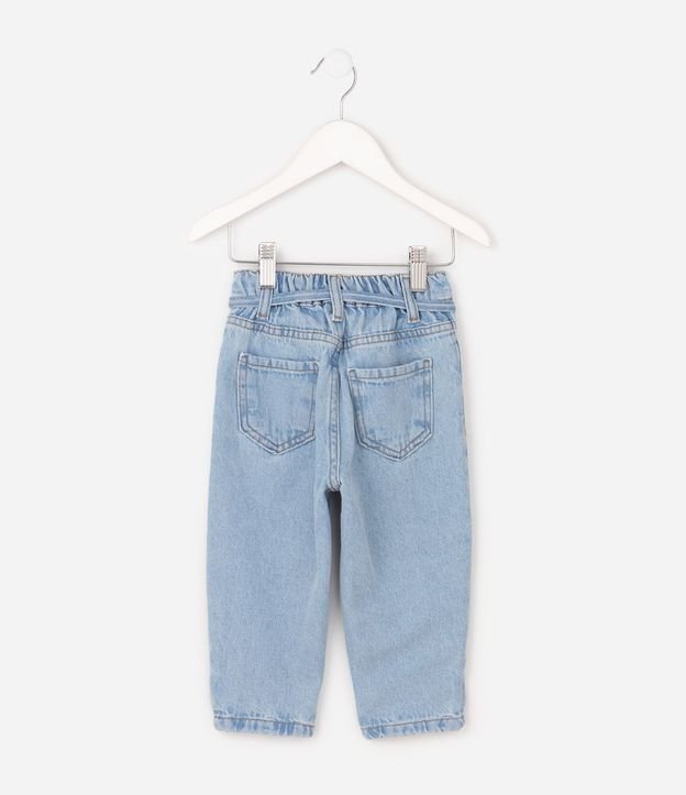 Pantalón de Jean Mom con Lazo Infantil - Talle 1 a 6 años 3