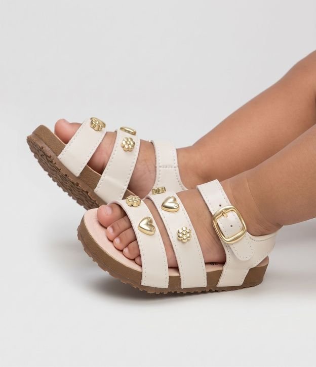 Sandalia Infantil en PU infantil Comfy con Pins  - Talle 20 al 27 7