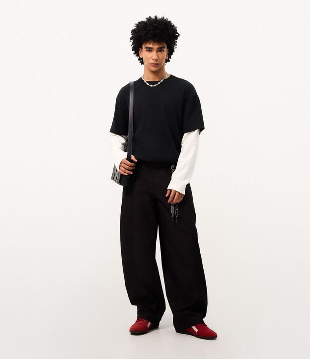 Pantalón Baggy Balloon Sarga con Llavero