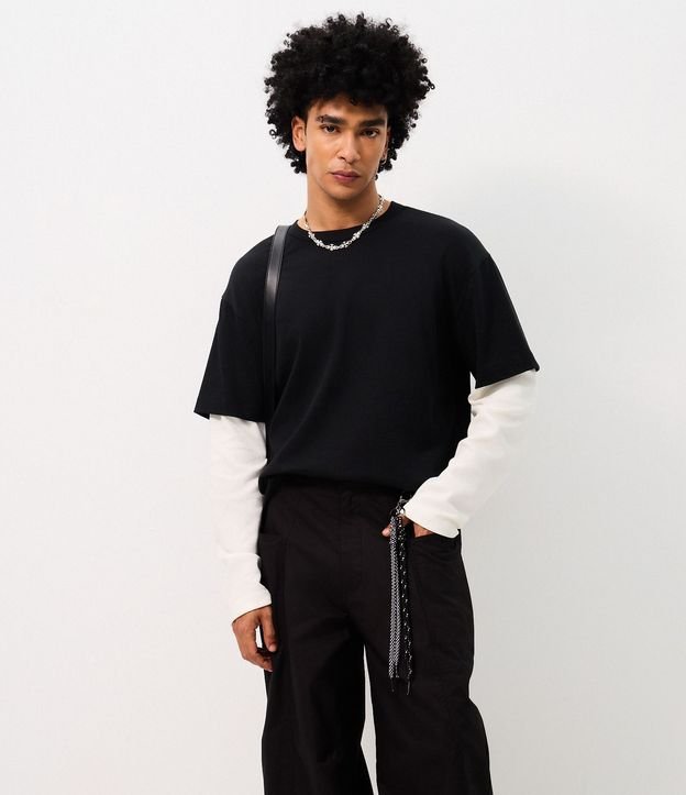 Pantalón Baggy Balloon Sarga con Llavero 4
