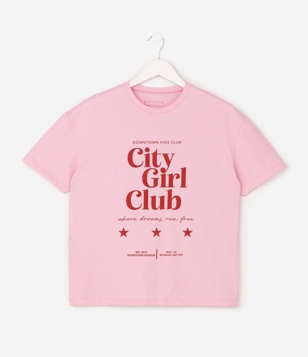 Remera Over Infantil con Estampa de City Girl Club - Talle 5 a 16 años 2