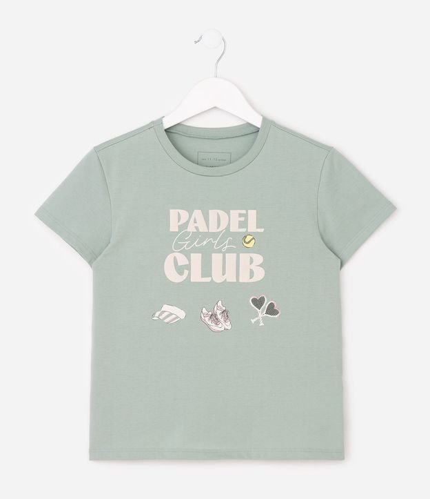 Remera Regular con Estampa de Padel Girls Club - Talle 5 a 16 años 2