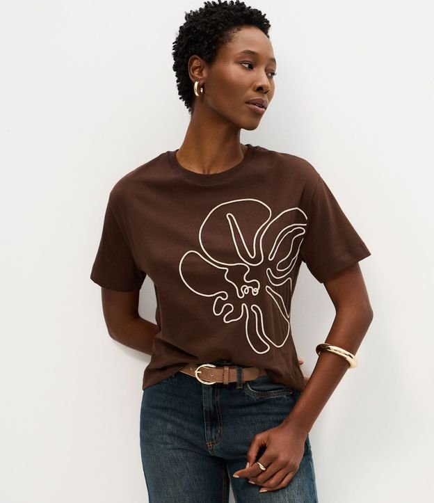 Blusa en Algodón con Bordado de Cuerda Delantero