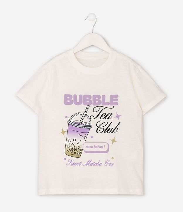 Remera Infantil en Algodón con Lettering Delantero - Talle 5 A 16 años 2
