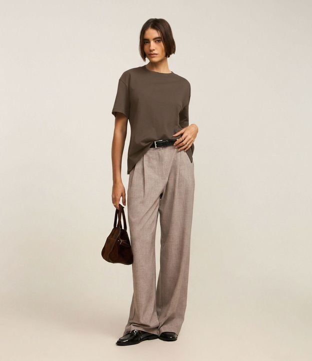 Blusa en Algodón Pima con Cuello Redondo 2