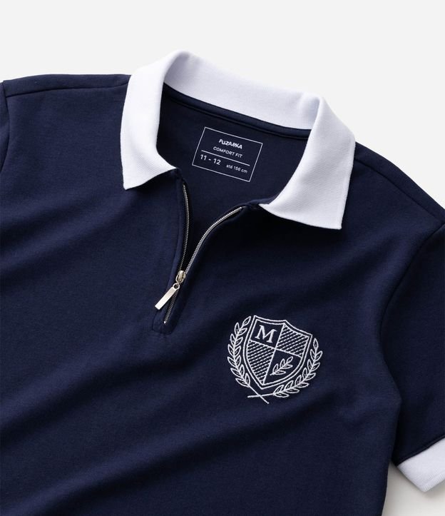 Remera Infantil en Suedine Polo Cremallera - Talle 5 a 14 años 5