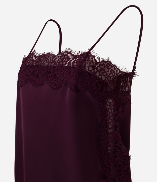 Blusa Satinada con Escote Cuadrado y Encaje Aplicado 6