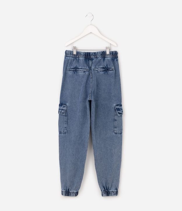 Pantalón Infantil Jogger en Jeans con Bolsillo Cargo – Talle 7 a 16 años 3