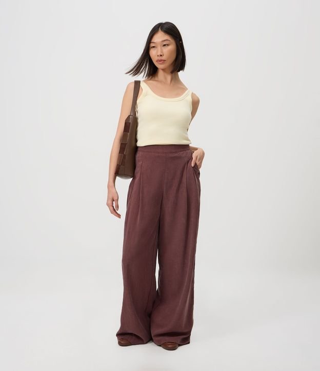 Musculosa Básica en Rib con Breteles Anchos 2