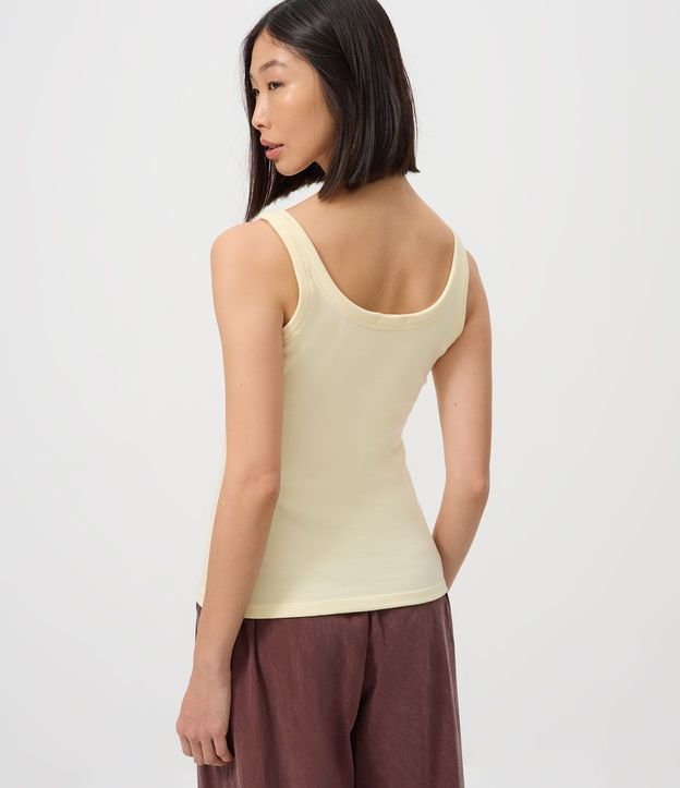 Musculosa Básica en Rib con Breteles Anchos 4