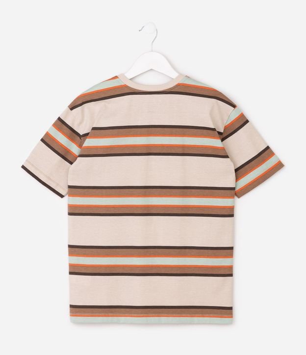 Remera Infantil en Algodón Rayada con Patch Traveler - Talle 5 a 14 años 3