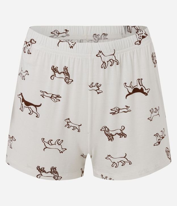 Pijama Americano Corto en Viscolycra con Estampa de Cachorros 3