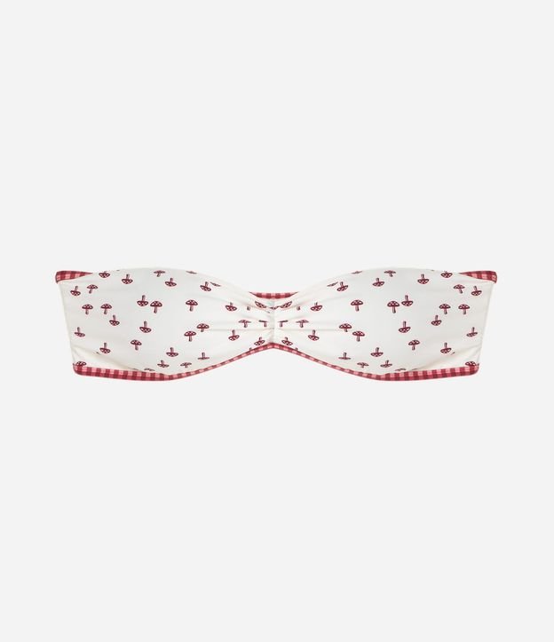 Bikini Top Bandeau en Microfibra con Estampa de Hongos 6