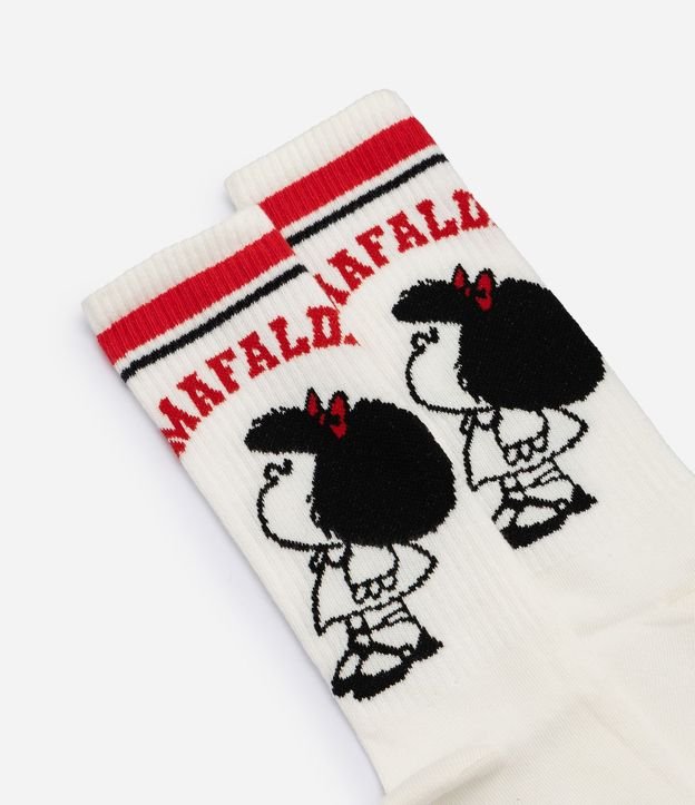 Media Caña Larga en Algodón con Estampa de Mafalda 4