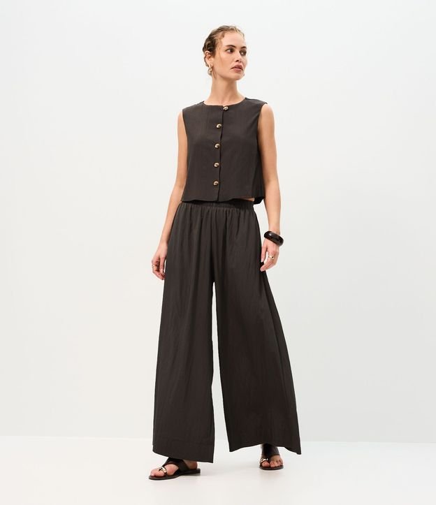 Pantalón Amplio con Cintura Elástica