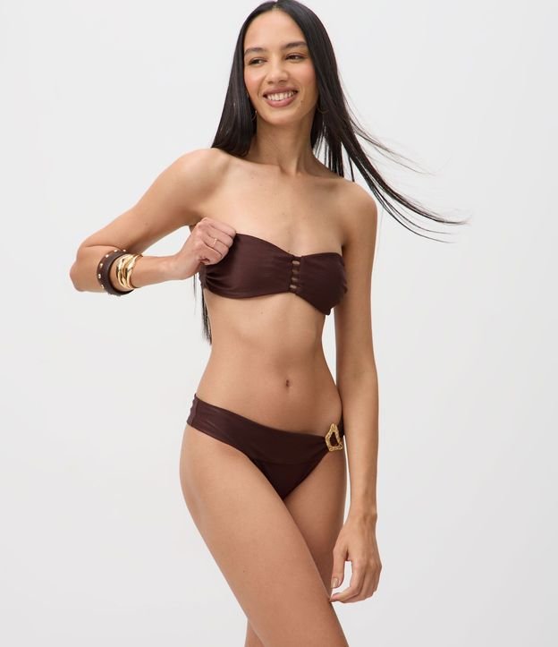 Bikini Top Bandeau en Microfibra Texturizado 2