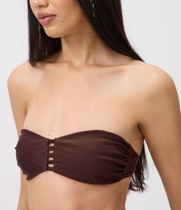 Bikini Top Bandeau en Microfibra Texturizado 3
