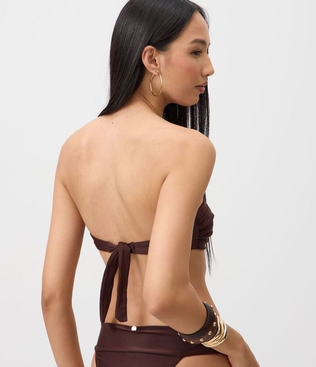 Bikini Top Bandeau en Microfibra Texturizado 4