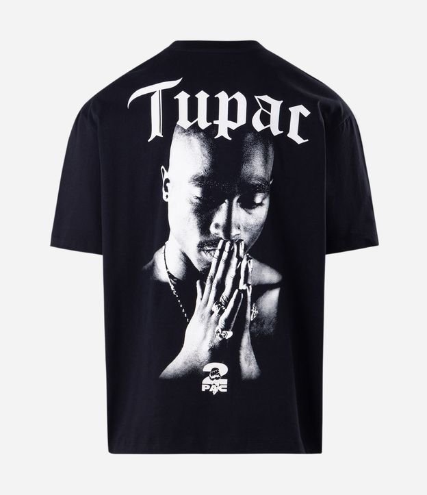 Remera Relaxed en Algodón con Estampado Tupac 2