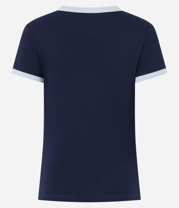 Blusa Baby Look con Mangas y Cuello Contrastantes 3