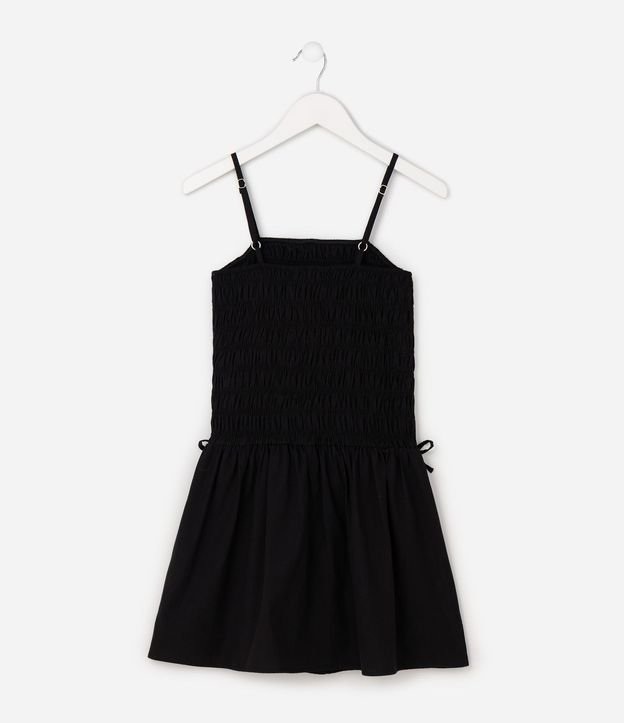 Vestido Infantil en Algodón con Recorte en V y Lastex - Talle 5 a 16 años 3