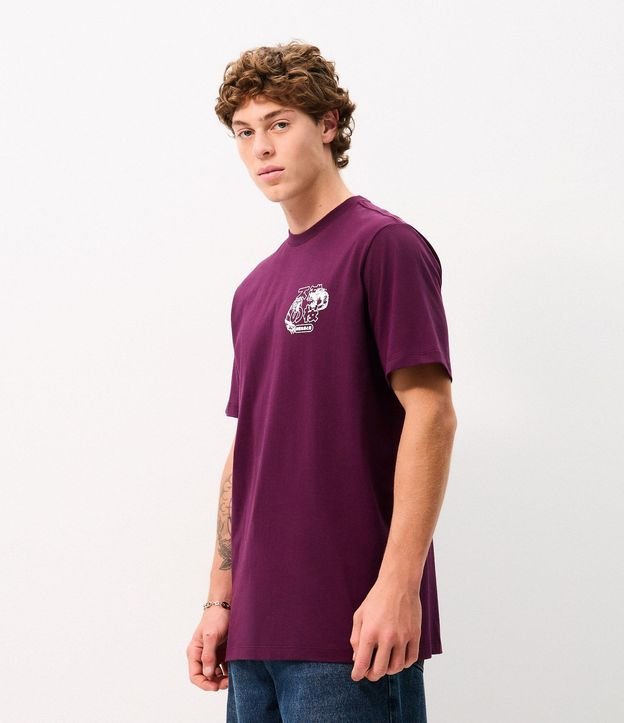 Remera Comfort en Algodón y Estampa de Tigre y Dragón 4