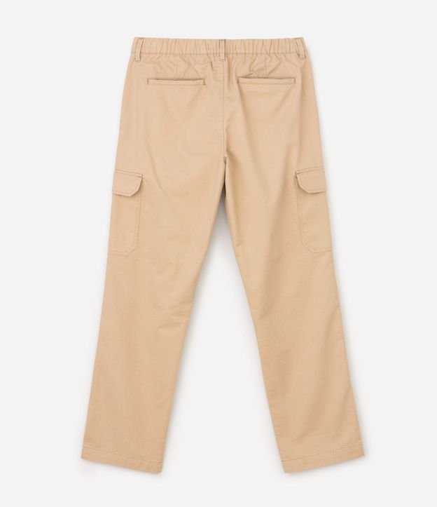 Pantalón Recto Sarga Cargo con Solapa 2