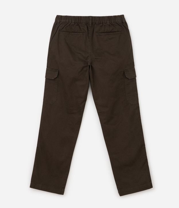 Pantalón Recto Sarga Cargo con Solapa 2