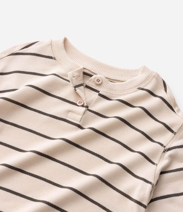 Remera en Viscosa Rayada con Botones - Talle 1 a 6 años 5