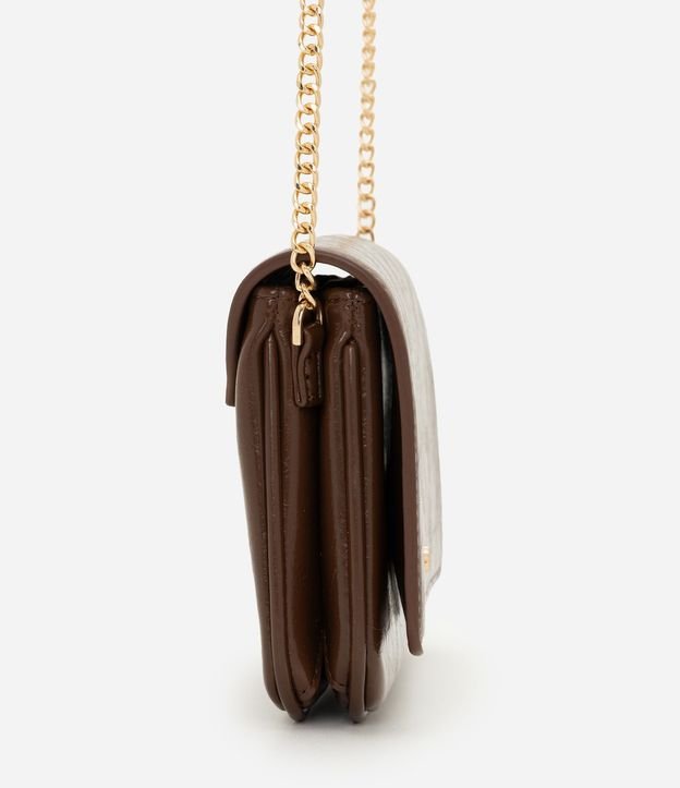 Cartera Transversal Pequeña en PU con Correa de Cadena 2