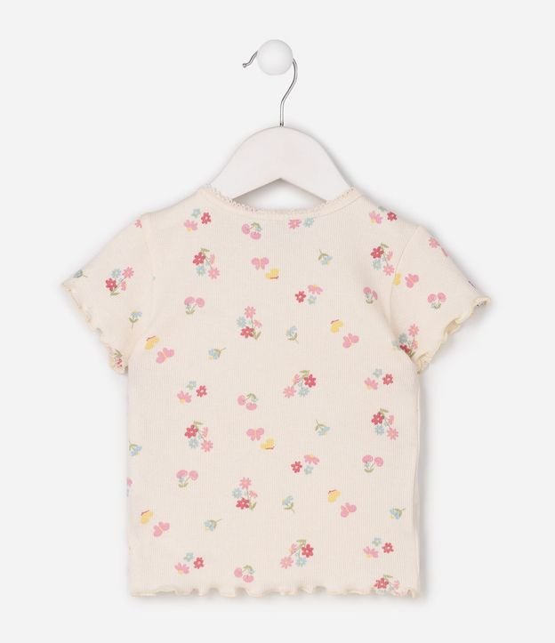 Remera Slim en Rib con Floral Liberty - Talle 1 a 6 años 3