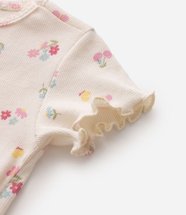 Remera Slim en Rib con Floral Liberty - Talle 1 a 6 años 5