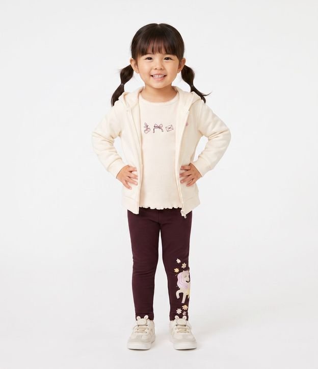 Pantalón Legging Infantil en Algodón con Estampa de Unicórnio - Talle 1 a 6 años