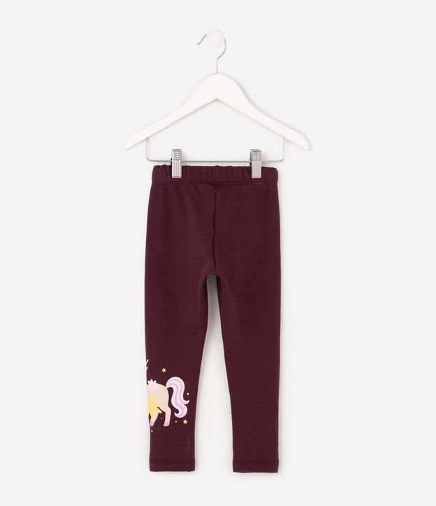 Pantalón Legging Infantil en Algodón con Estampa de Unicórnio - Talle 1 a 6 años 3