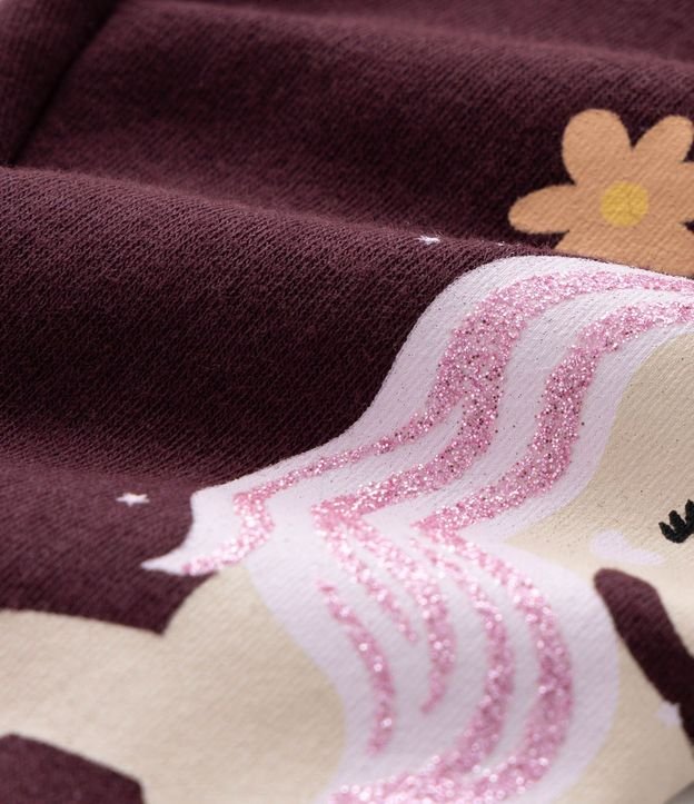 Pantalón Legging Infantil en Algodón con Estampa de Unicórnio - Talle 1 a 6 años 4