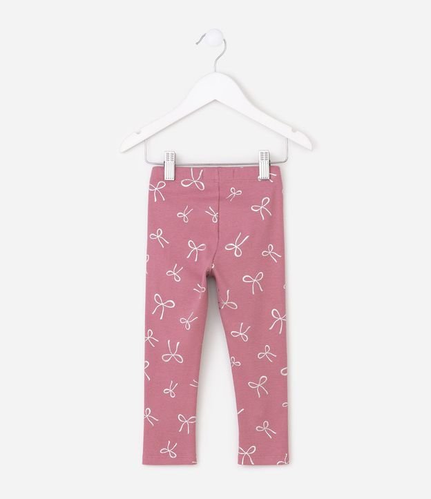 Pantalón Legging en Rib con Estampa de Lacitos - Talle 1 a 6 años 3
