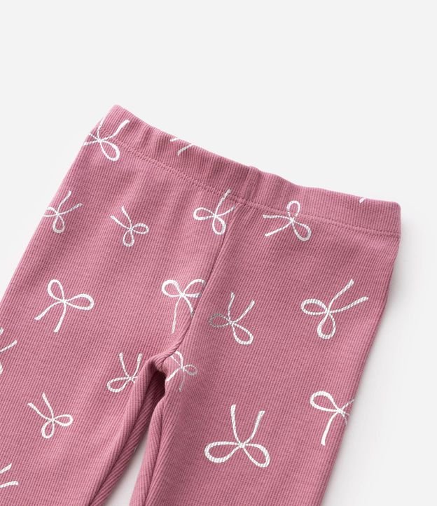 Pantalón Legging en Rib con Estampa de Lacitos - Talle 1 a 6 años 5