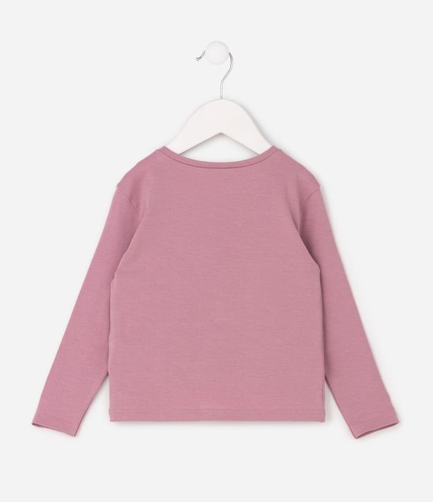 Blusa Infantil en Cotton con Estampa de Unicórnio y Flores - Talle 1 a 6 años 3