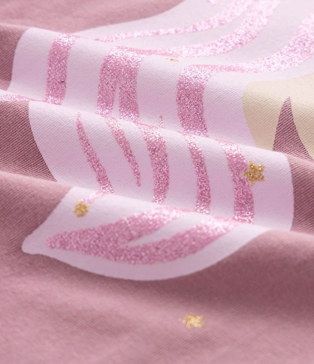 Blusa Infantil en Cotton con Estampa de Unicórnio y Flores - Talle 1 a 6 años 4