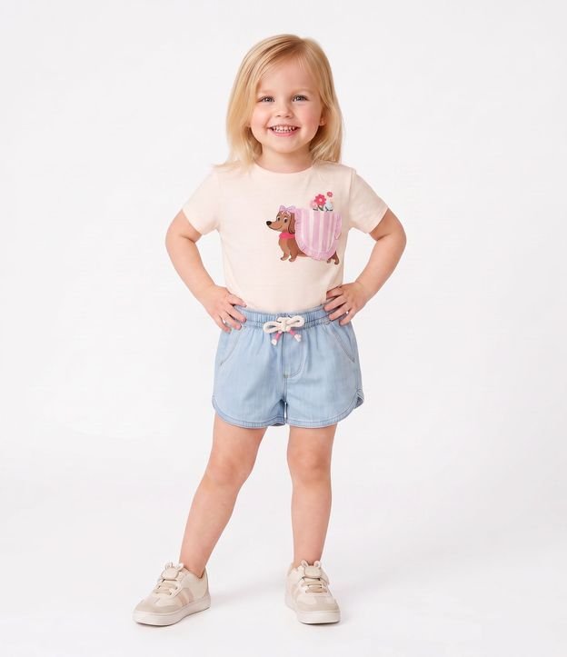 Remera Infantil en Algodón con Estampa de Perrito - Talle 1 a 6 años 1