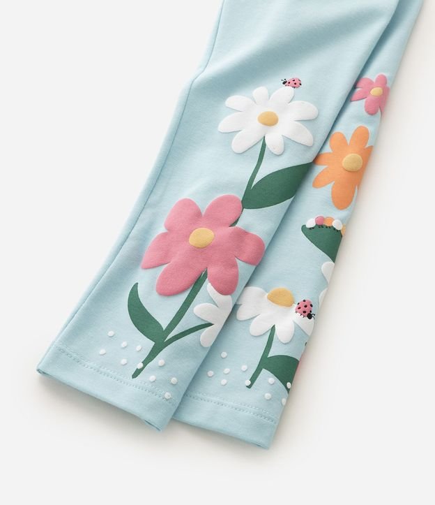 Pantalón Legging Infantil con Estampado Floral - Talle 1 A 6 años 5
