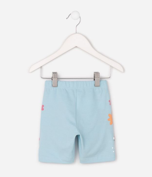 Bermuda Ciclista en Algodón con Estampado Floral Infantil - Talle 1 a 6 años 3
