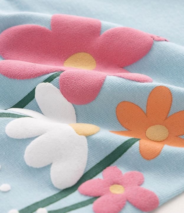 Bermuda Ciclista en Algodón con Estampado Floral Infantil - Talle 1 a 6 años 4