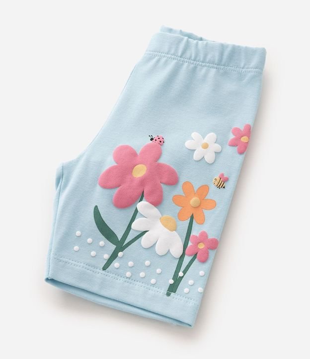 Bermuda Ciclista en Algodón con Estampado Floral Infantil - Talle 1 a 6 años 5