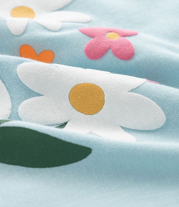 Remera Slim en Algodón con Estampa de Floral Infantil - Talle 1 a 6 años 4